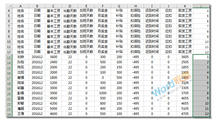 财务必备知识：如何用Excel制作工资条