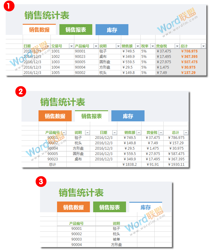 非常有创意的 | Excel制作漂亮的切换式销售统计表