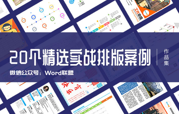 20个精选实战排版案例教程「Word高手秘籍」