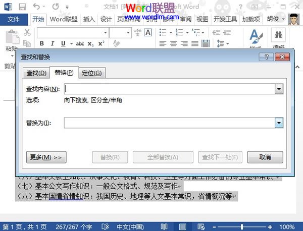 给Word2013文档末尾批量加上句号